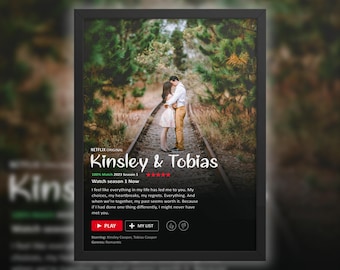 Custom Netflix Poster | Personalized Couple Art Print (Digital File)