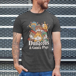 Dungeons And Guinea Pigs / Funny Graphic Ultrasoft Airlume T-Shirt /