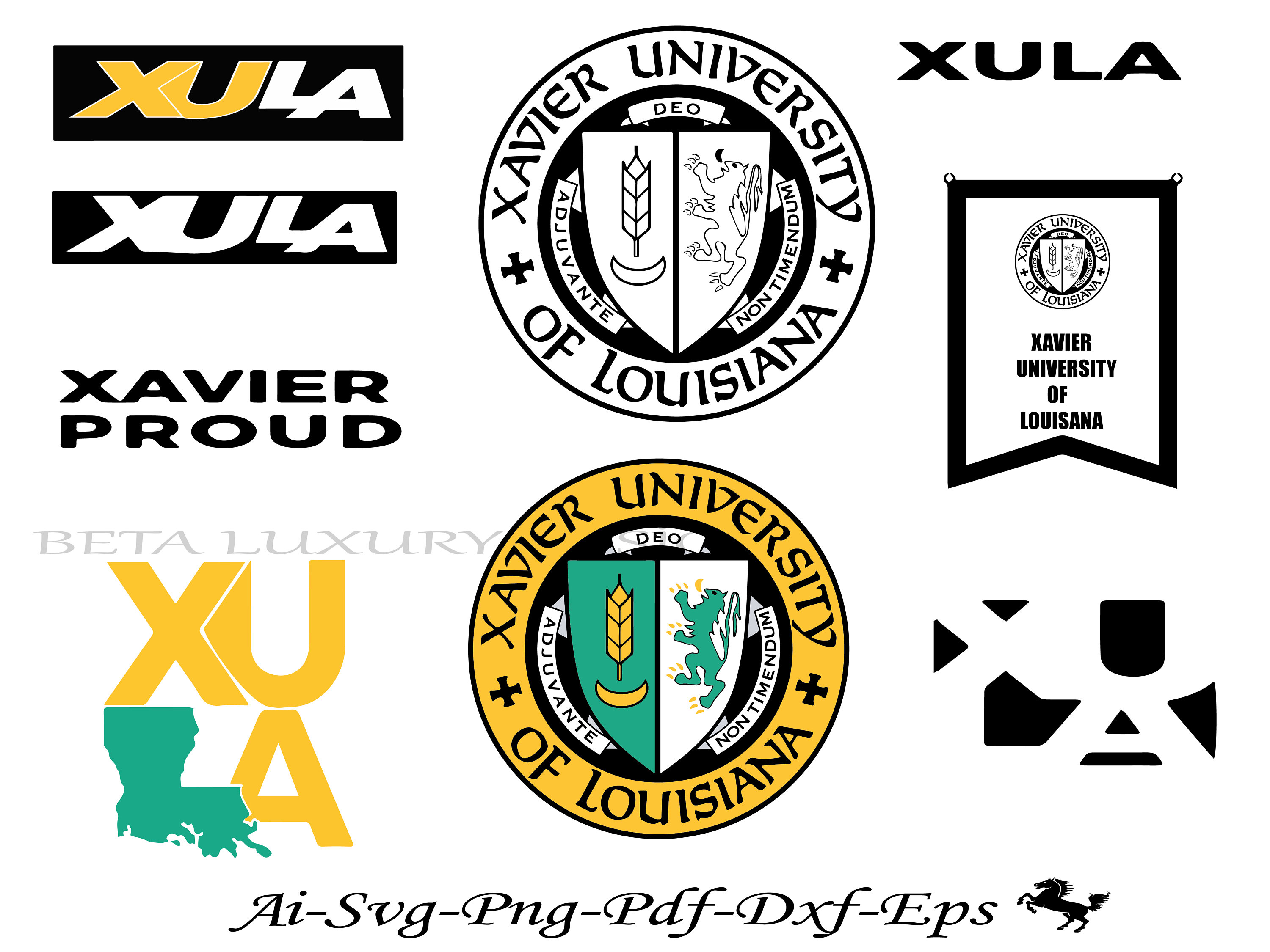 Xavier university of louisiana svghbcu svguniversity etsy