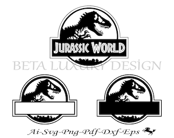 Jurassic Svg,Park Svg,Dinosaurier Logo Svg,Dxf,Eps,Ai,Png,Pdf