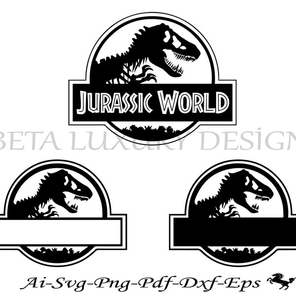 Jurassic Svg,Park Svg,Dinosaurier Logo Svg,Dxf,Eps,Ai,Png,Pdf