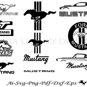 Mustang Svg Bundle, Mustang Car Logo Svg, Ford Mustang Svg, Mustang Silhouette, Car Logo Svg, Digital Download