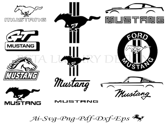 Gesp naar beneden Unisex's portemonnee Ford Mustang W/bars Logo Centered Bi- Fold
