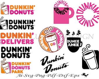 ダンキンドーナツ SVG バンドル、ダンキンドーナツ コーヒー SVG