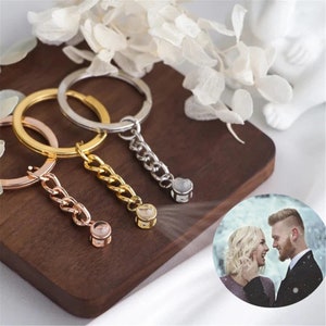 Custom Photo Keychain,Projection Photo Keychain, Picture Keychain, Personalized Photo Keychain, Memorial Photo Gifts,Gift for Her/Him