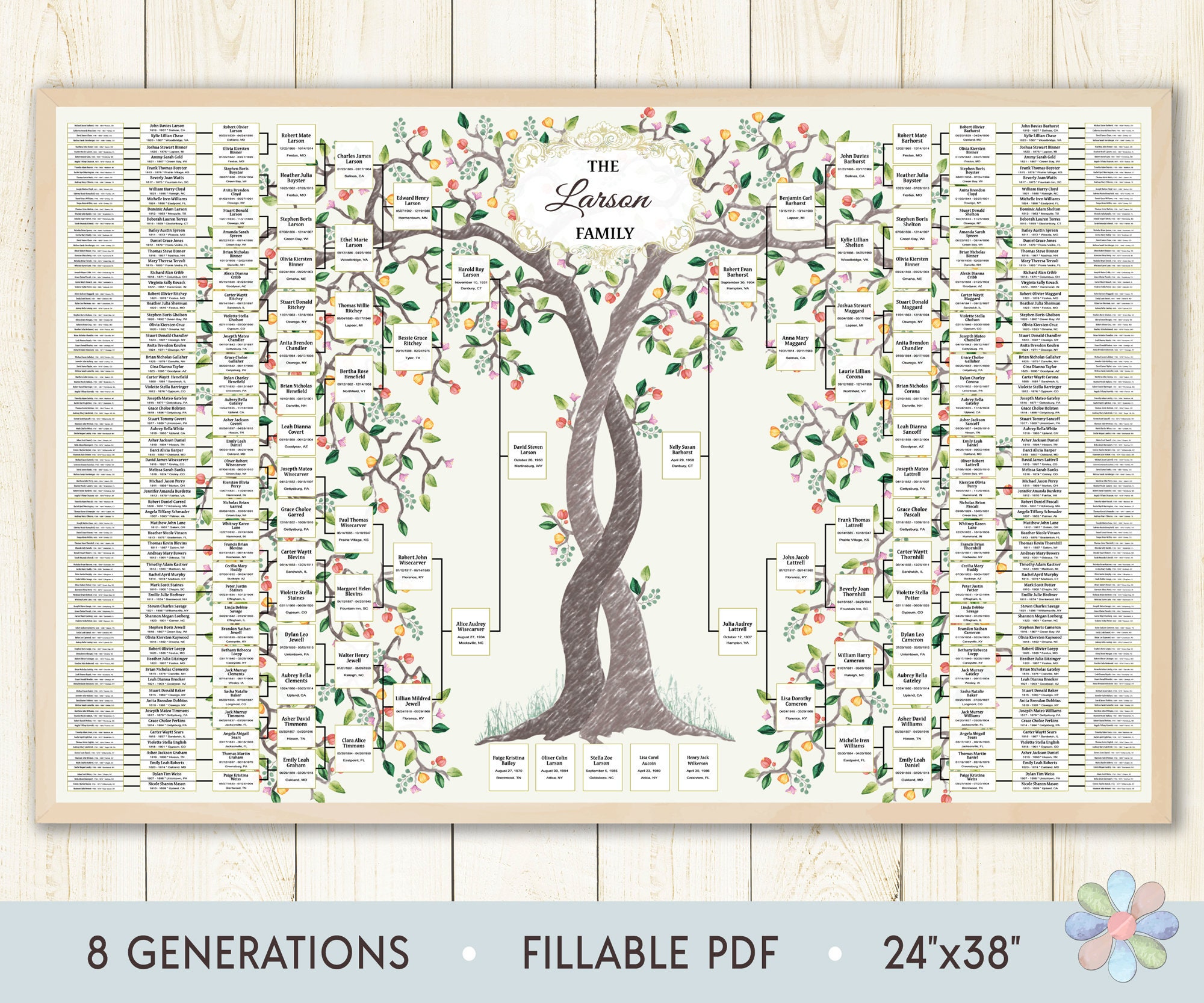 Family Tree Notebook for 8 Generations Instant Ancestry Research
