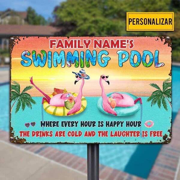 Custom Pool Rule Signs Etsy