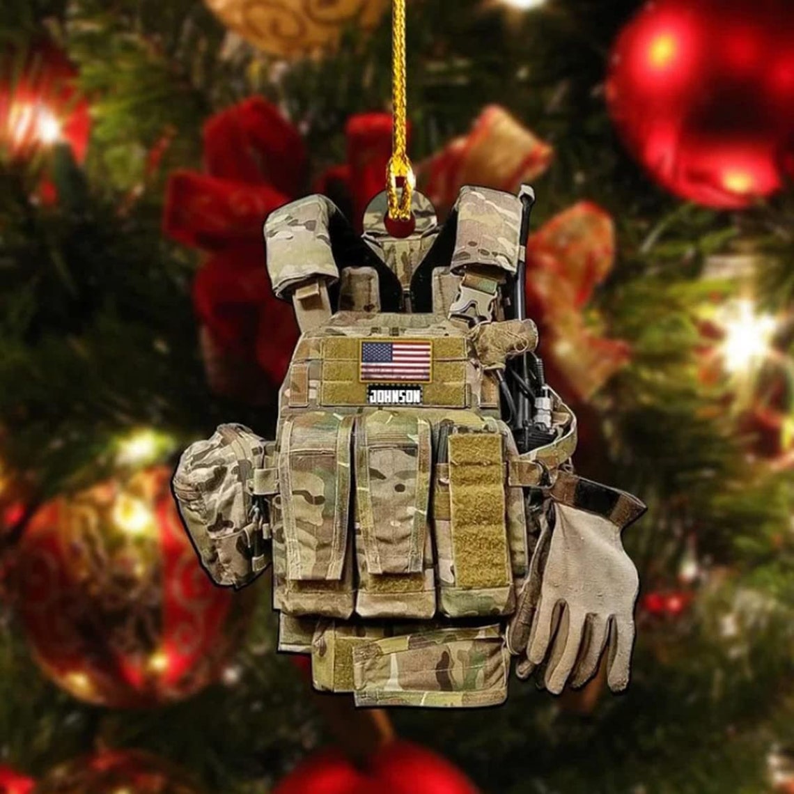 Personalized Army Military Uniform Name Custom Shape Ornament Etsy