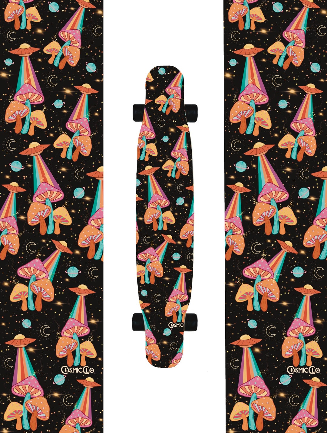 Longboard Skateboard Grip Tape cosmic Shroom Etsy