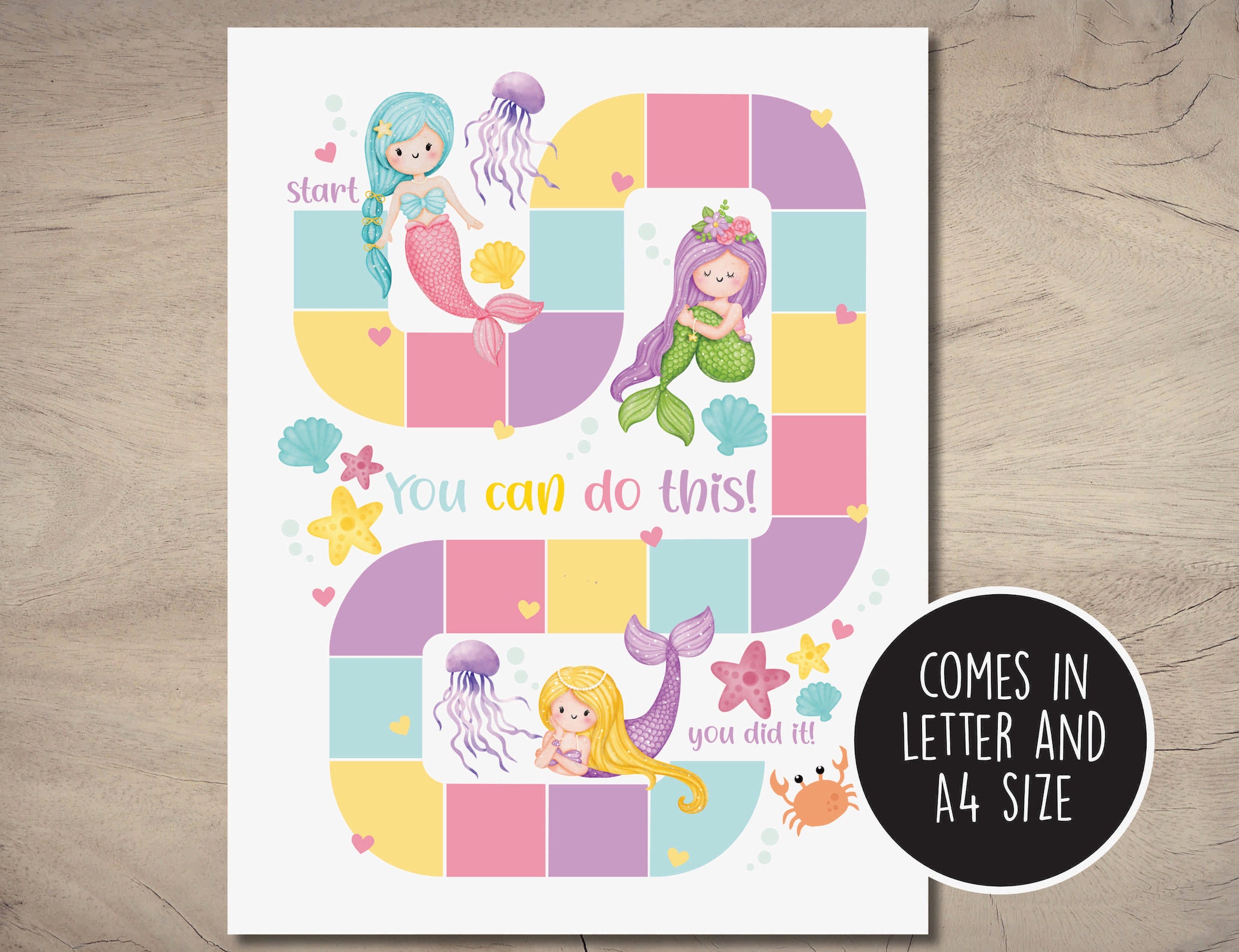 Printable Reward Chart Mermaid Themed, Sticker Chart, Potty Chart ...