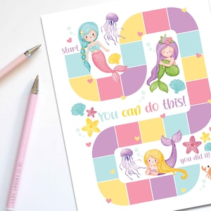 Printable Reward Chart Mermaid Themed, Sticker Chart, Potty Chart, Sleep Chart, Instant Printable