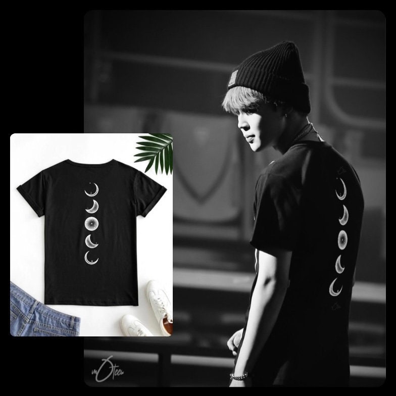 Buy BTS Park Jimin - Moon Phase Tattoo Tshirt, Nevermind Tshirt