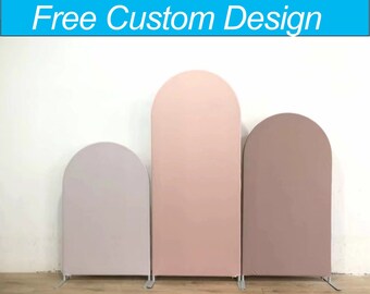 Solid Arch Stand Achtergrond Naakt Bruin Stof Chiara Muur Achtergrond Voor Verjaardag Babyshower Bruiloft Photo Booth Fotografie Banner Party Decor