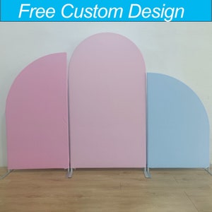 Solid Arch Stand Backdrop Print Fabric Pink Blue Chiara Wall Backdrop For Birthday BabyShower Wedding PhotoBooth Photography Party Decor
