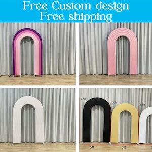 Personalized 3D Ripple Simulation Fabric Backdrop Cover Open Arch Stand Frame For Birthday Baby Shower Wedding Photo Booth Photography Party