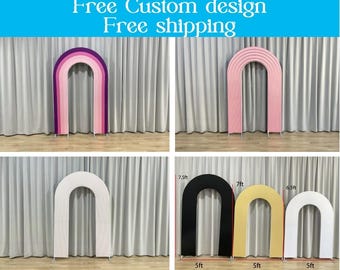 Personalized 3D Ripple Simulation Fabric Backdrop Cover Open Arch Stand Frame For Birthday Baby Shower Wedding Photo Booth Photography Party