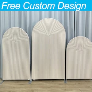Solid Arch Stand Backdrop Ripple Print Fabric Chiara Wall Backdrop For Birthday BabyShower Wedding PhotoBooth Photography Banner Party Decor