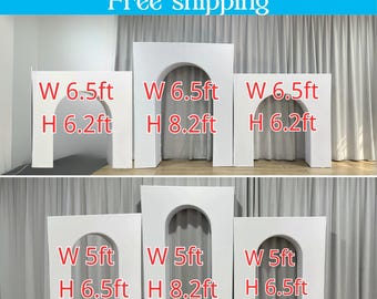 3D Sqaure Wedding Open Arch Door Backdrop Stand Print Fabric Arch Cover For Birthday Baby Shower Wedding Photo Booth Photography Party Decor