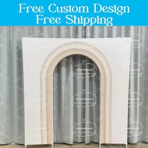 Welcome Open Arch Door Stand 3D Ripple Arch Backdrop Cover Photo Booth Photography Banner For  Wedding Birthday Baby Shower Party Decor