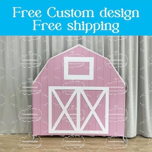 Farm Barn Arch Backdrop Stand Cover Metal Backdrop Frame House Chiara Backdrop Baby Shower Kid Birthday PhotoBooth Photography Party Decor