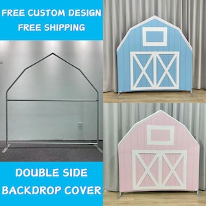 Hell Beige Scheune Bogen Hintergrund Ständer Bauernhof Abdeckung Metall Hintergrund Rahmen Chiara Hintergrund BabyShower Kid Geburtstag Hochzeit Photobooth Party Banner