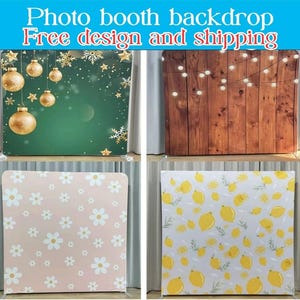 Christmas Photo Booth Backdrop Stand  Pillowcase Backdrop Flower Printed Fabric Cover Wedding Birthday BabyShower Photography Photo Studio