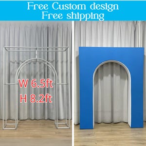 3D Sqaure Wedding Open Arch Door Backdrop Stand Print Chiara Wall Fabric Cover For Birthday Baby Shower Photo Booth Photography Party Decor
