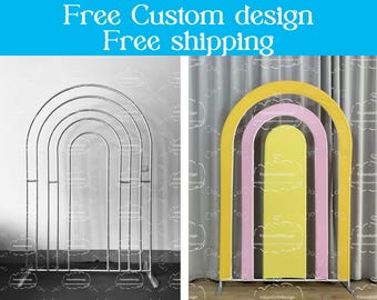 Rainbow Arch Backdrop Stand Chiara Wall Backdrop Photo Booth Photograpghy Background Baby Shower, Wedding, Birthday Photo Booth Party Decor
