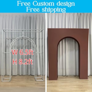 3D Sqaure Wedding Open Arch Door Backdrop Stand Print Fabric Chiara Arch Cover For Birthday Baby Shower Photo Booth Photography Party Decor