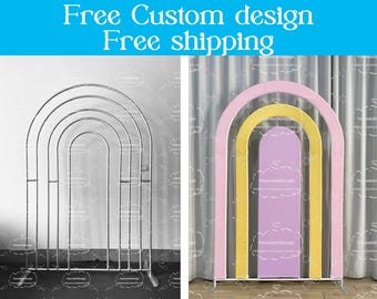 Rainbow Arch Backdrop Stand Chiara Wall Backdrop Photo Booth Photograpghy Background Baby Shower, Wedding, Birthday Photo Booth Party Decor