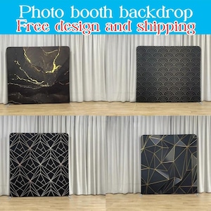 Soporte de telón de fondo para fotomatón, funda de almohada negra, cubierta de tela para boda, cumpleaños, Baby Shower, fotografía, estudio fotográfico, decoración de pancartas