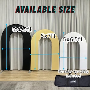 Open Door Arch Backdrop Stand Cover Aluminum Alloy Frame Rainbow Arch Wedding Backdrop Baby Shower Birthday Party Photo Booth Party Decor