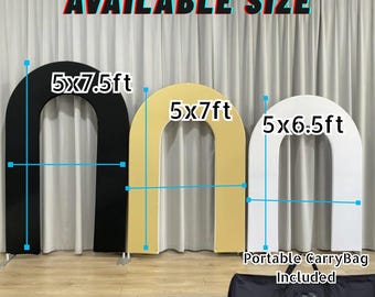 Open Door Arch Backdrop Stand Cover Aluminum Alloy Frame Rainbow Arch Wedding Backdrop Baby Shower Birthday Party Photo Booth Party Decor