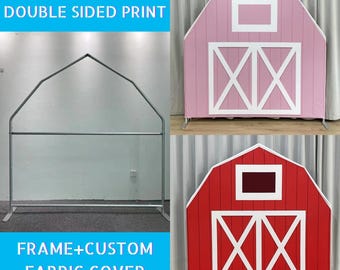 Farm Barn Arch Backdrop Stand Cover Metal Backdrop Frame House Chiara Backdrop for Baby Shower Kid Birthday Wedding PhotoBooth Party Decor