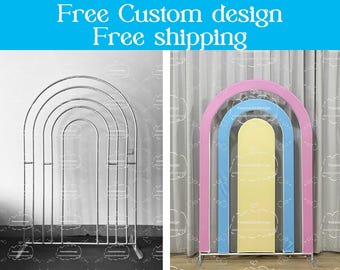Rainbow Arch Backdrop Stand Chiara Wall Backdrop Photo Booth Photograpghy Background Baby Shower, Wedding, Birthday Photo Booth Party Decor