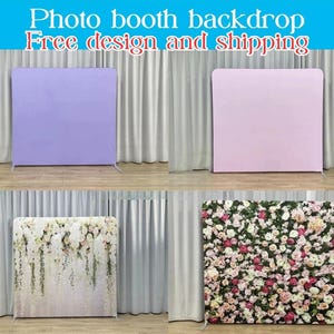Photo Booth Backdrop Stand Flower Wall Pillowcase Backdrop Solid Color Fabric Cover Wedding Birthday BabyShower Photography Photo Studio
