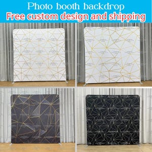 Geometric Figure Photo Booth Backdrop Stand Pillowcase Backdrop Fabric Cover For Wedding Birthday BabyShower Party Photography Photo Studio