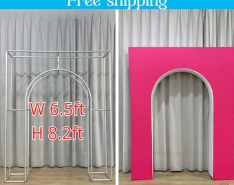 3D Sqaure Wedding Open Arch Door Backdrop Stand Print Red Fabric Arch Cover For Birthday Baby Shower Photo Booth Photography Party Decor