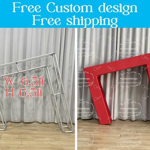 3D Slanted Wedding Open Arch Door Backdrop Stand Print Fabric Arch Cover For Birthday Baby Shower Photo Booth Photography Party Studio Decor