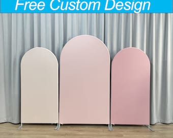 Solid Arch Stand Backdrop Custom Print Fabric Chiara Wall Backdrop For Birthday BabyShower Wedding PhotoBooth Photography Banner Party Decor