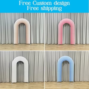 Personalisierte 3D-Ripple-Simulation Stoff Kulisse Abdeckung Offener Bogen Stand Rahmen für Geburtstag Babyparty Hochzeit Photo Booth Fotografie Party