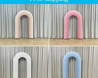 Personalized 3D Ripple Simulation Fabric Backdrop Cover Open Arch Stand Frame For Birthday Baby Shower Wedding Photo Booth Photography Party