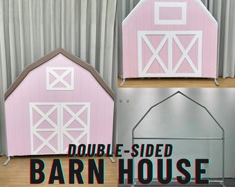 Light Pink Farm Barn Arch Backdrop Metal Stand Backdrop Frame Chiara Backdrop For BabyShower Kid Birthday PhotoBooth Photography Party Decor