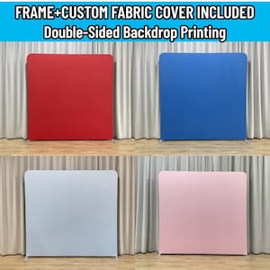 Fest Farbe Photo Booth Hintergrund stehen frei benutzerdefinierte Kissenbezug Hintergrund Stoff Abdeckung Hochzeit Geburtstag BabyShower Fotografie Fotostudio