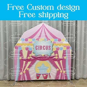 Circus House Farm Barn Arch Backdrop Metal Stand Frame Chiara Arch Backdrop For Baby Shower Kid Birthday Photo Booth Photography Party Decor