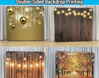 Christmas Photo Booth Backdrop Stand Wood Pillowcase Backdrop Fabric Cover Wedding Birthday BabyShower Photography Photo Studio