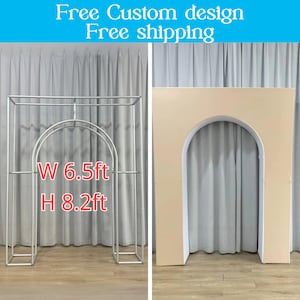 3D Sqaure Wedding Open Arch Door Backdrop Stand Print Fabric Arch Cover For Birthday Baby Shower Wedding Photo Booth Photography Party Decor