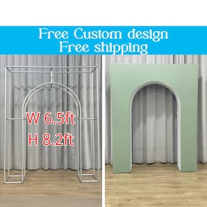 3D Sqaure Wedding Open Arch Door Backdrop Stand Print Chiara Wall Fabric Cover For Birthday Baby Shower Photo Booth Photography Party Decor