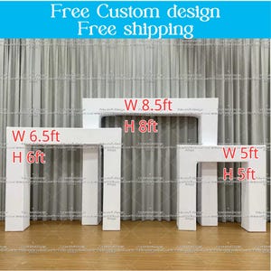 3D Sqaure Wedding Open Arch Door Backdrop Stand Print Fabric Arch Cover For Birthday Baby Shower Wedding Photo Booth Photography Party Decor