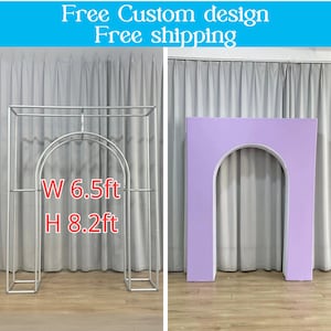 3D Sqaure Wedding Open Arch Door Backdrop Stand Print Chiara Wall Fabric Cover For Birthday Baby Shower Photo Booth Photography Party Decor